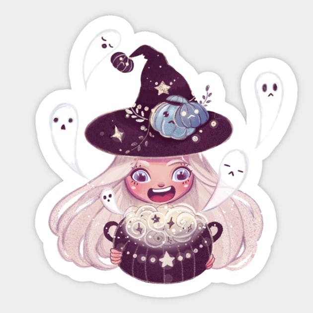 Chibi Witch Girl Sticker by Alina.soul.notes